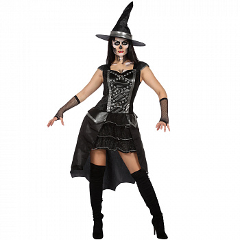 Костюм черной ведьмы для девушки на Хэллоуин